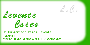 levente csics business card